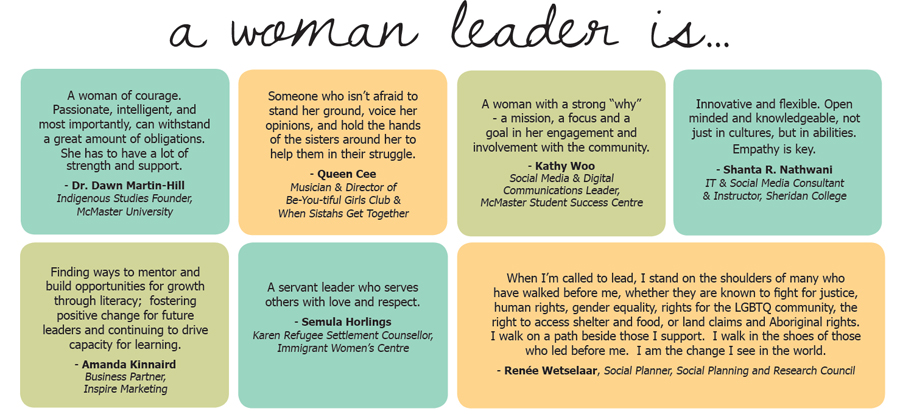 A Woman Leader Is...