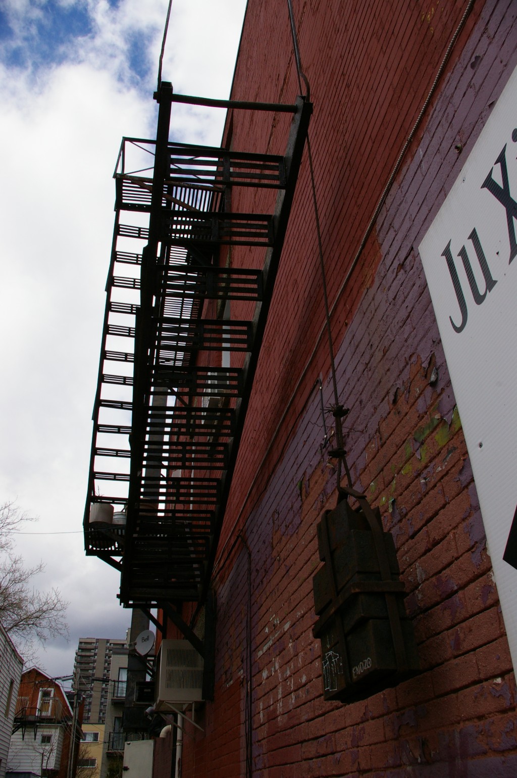 An emergency staircase in Chinatown