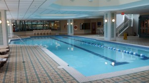 Here's the pool at the Minto Suites Hotel
