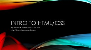 Intro to HTML and CSS - HackerNest