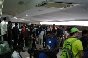 The registration desk at WordCamp Mumbai